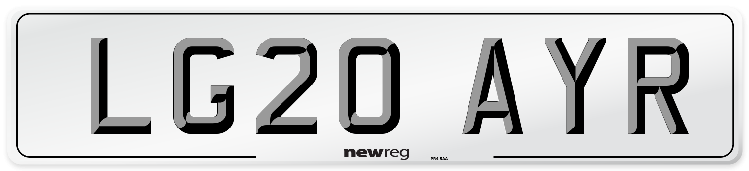 LG20 AYR Number Plate from New Reg